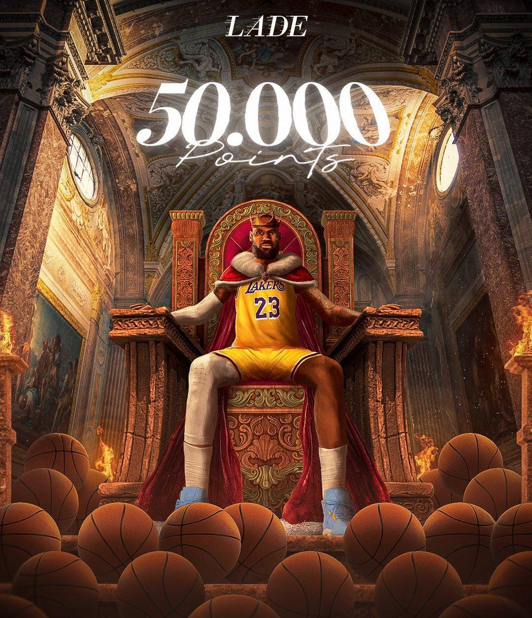 湖人力克篮网，詹姆斯再度登顶！